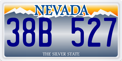 NV license plate 38B527