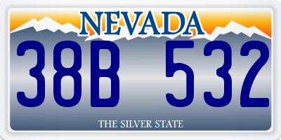 NV license plate 38B532