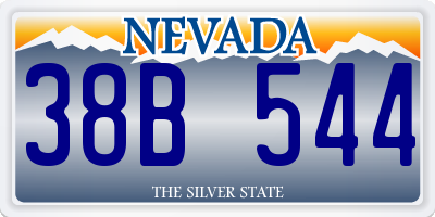 NV license plate 38B544