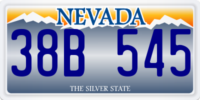 NV license plate 38B545