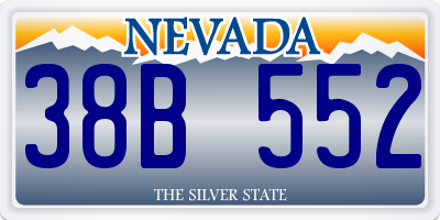 NV license plate 38B552