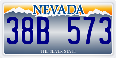 NV license plate 38B573