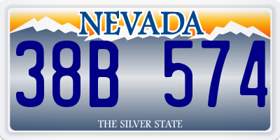 NV license plate 38B574