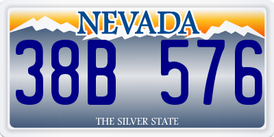 NV license plate 38B576