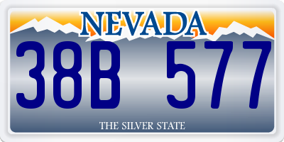 NV license plate 38B577