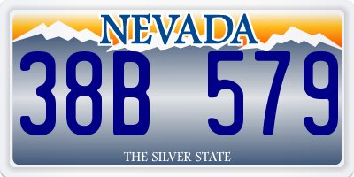 NV license plate 38B579