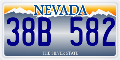 NV license plate 38B582
