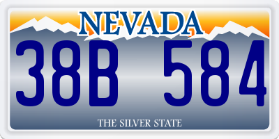 NV license plate 38B584