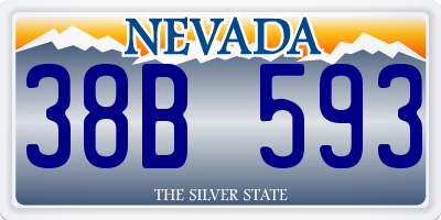 NV license plate 38B593