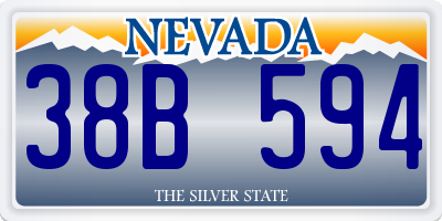 NV license plate 38B594