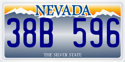NV license plate 38B596