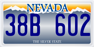 NV license plate 38B602