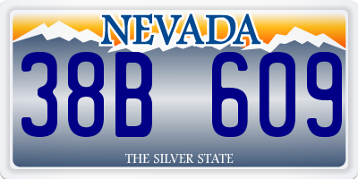 NV license plate 38B609