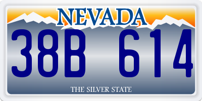 NV license plate 38B614