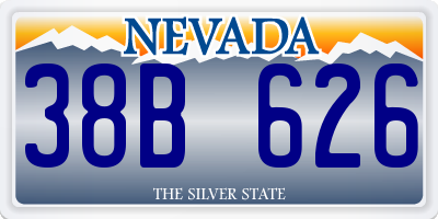 NV license plate 38B626