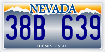 NV license plate 38B639