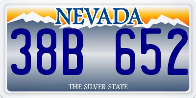 NV license plate 38B652