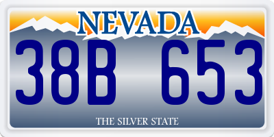 NV license plate 38B653