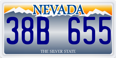NV license plate 38B655