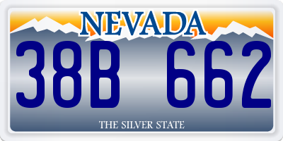 NV license plate 38B662