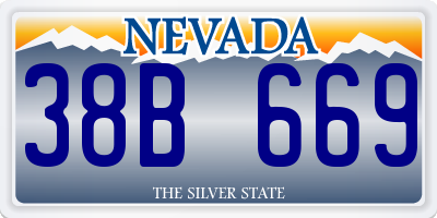NV license plate 38B669
