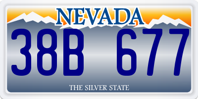 NV license plate 38B677