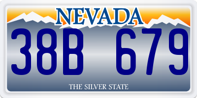 NV license plate 38B679
