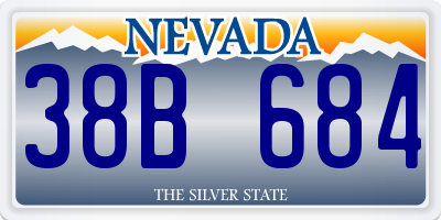 NV license plate 38B684