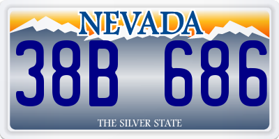 NV license plate 38B686