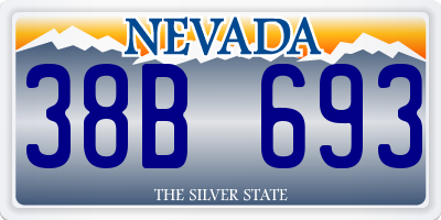 NV license plate 38B693