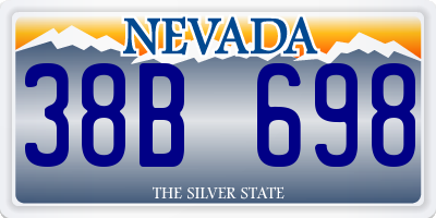 NV license plate 38B698