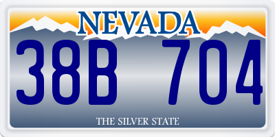 NV license plate 38B704