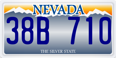 NV license plate 38B710