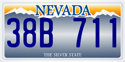 NV license plate 38B711