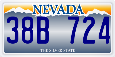 NV license plate 38B724