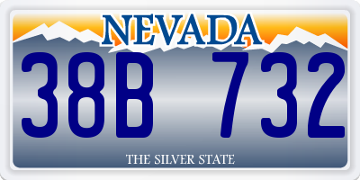 NV license plate 38B732