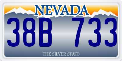 NV license plate 38B733