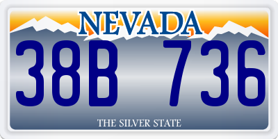 NV license plate 38B736