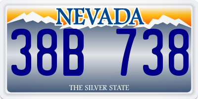NV license plate 38B738