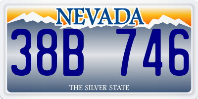 NV license plate 38B746