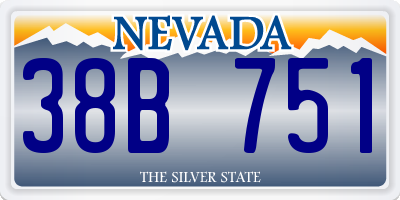 NV license plate 38B751