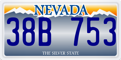 NV license plate 38B753