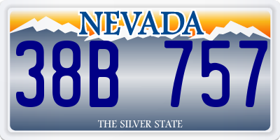 NV license plate 38B757