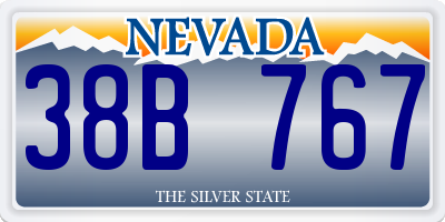 NV license plate 38B767