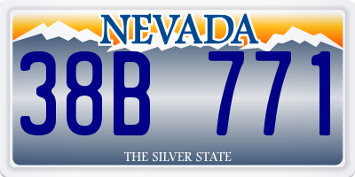 NV license plate 38B771