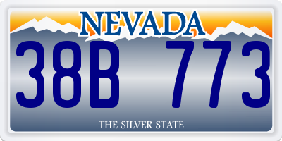 NV license plate 38B773
