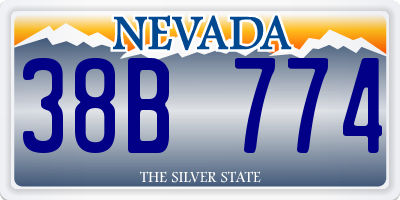 NV license plate 38B774