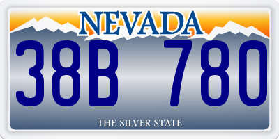 NV license plate 38B780