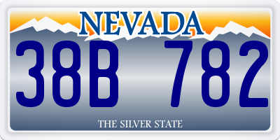 NV license plate 38B782