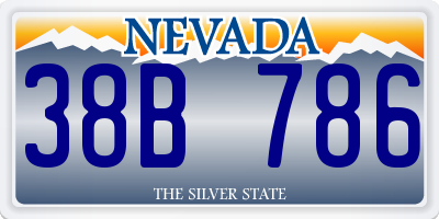 NV license plate 38B786